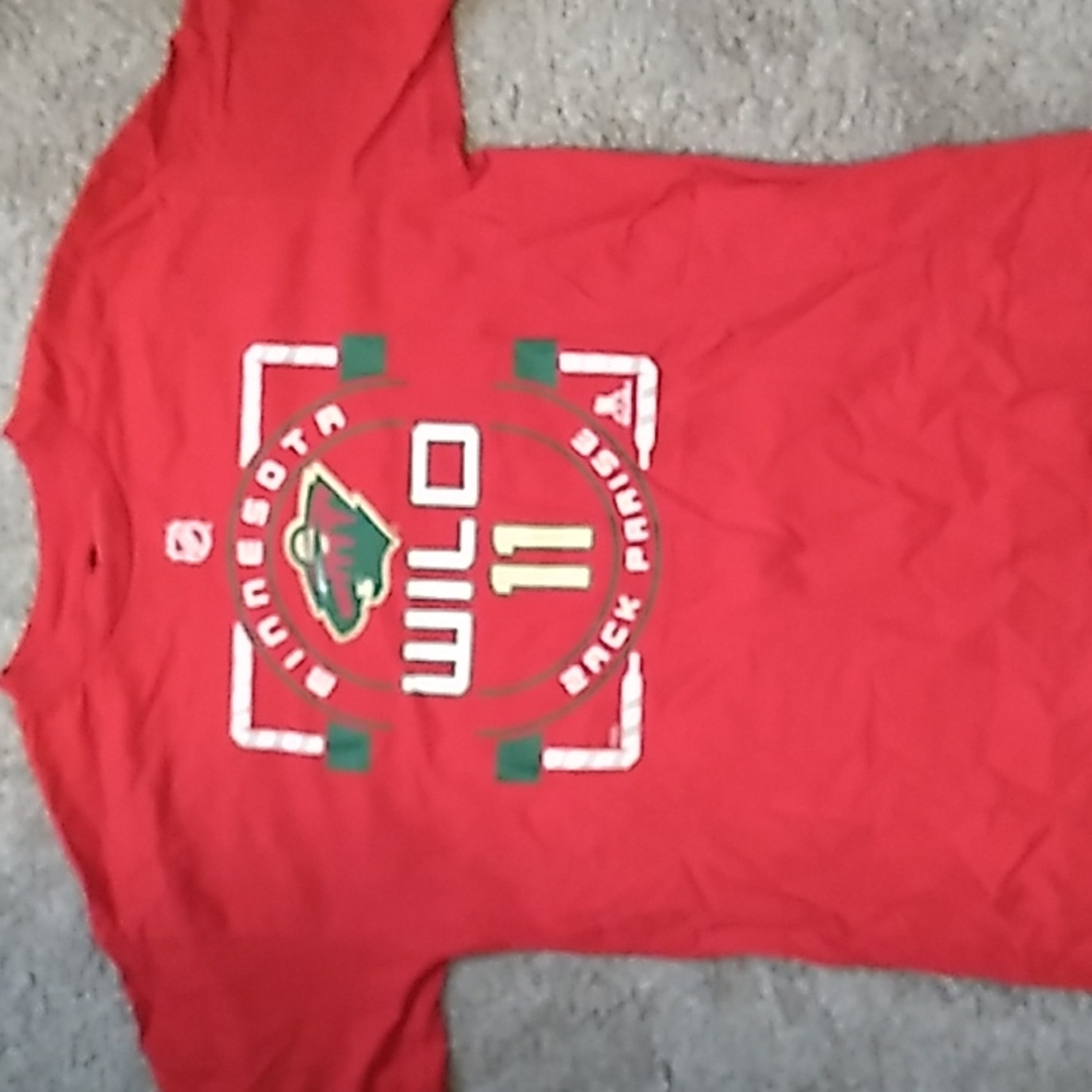NHL Minnesota Wild Zack Parise red ss t-shirt